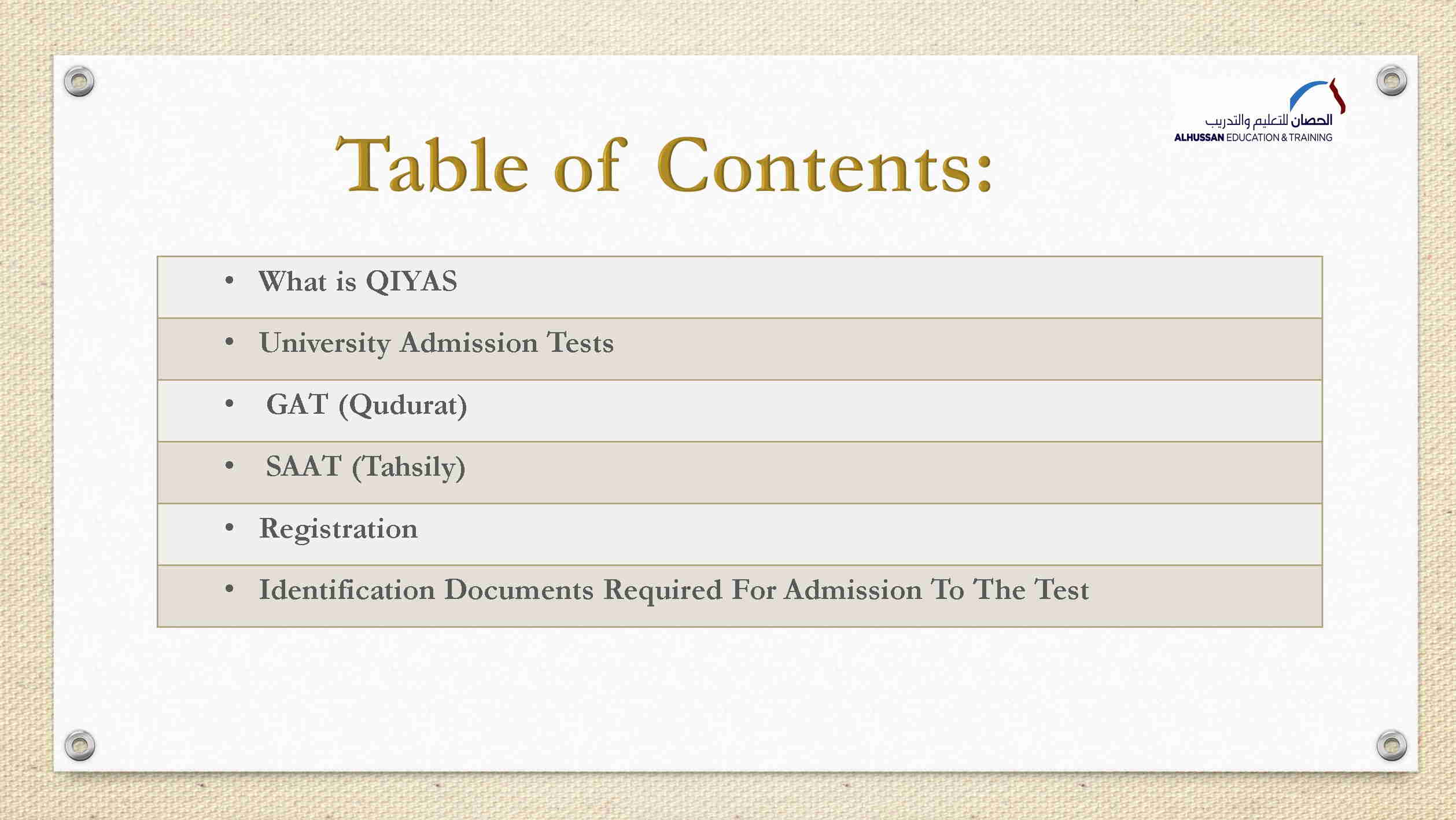 Qiyas exam